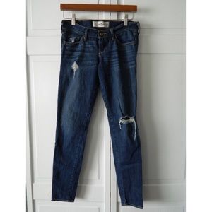 Hollister | Dark Wash Distressed Skinny Jeans